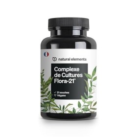 Probiotique Flore Intestinale – Complexe de cultures – 180 gélules gastro-résistantes – 21 souches de bactéries + inuline bio