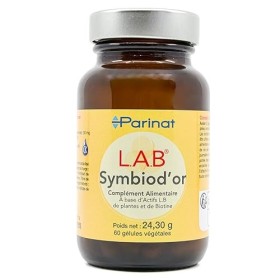 Parinat - L.A.B Symbiodor - Complément Alimentaire Bio pour Muqueuse Intestinale - Avec Biotine et Lactobacillus LB - 60 Gél