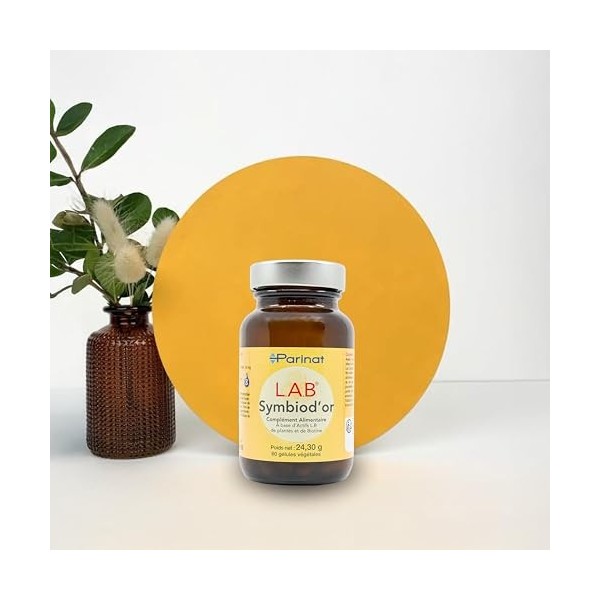 Parinat - L.A.B Symbiodor - Complément Alimentaire Bio pour Muqueuse Intestinale - Avec Biotine et Lactobacillus LB - 60 Gél