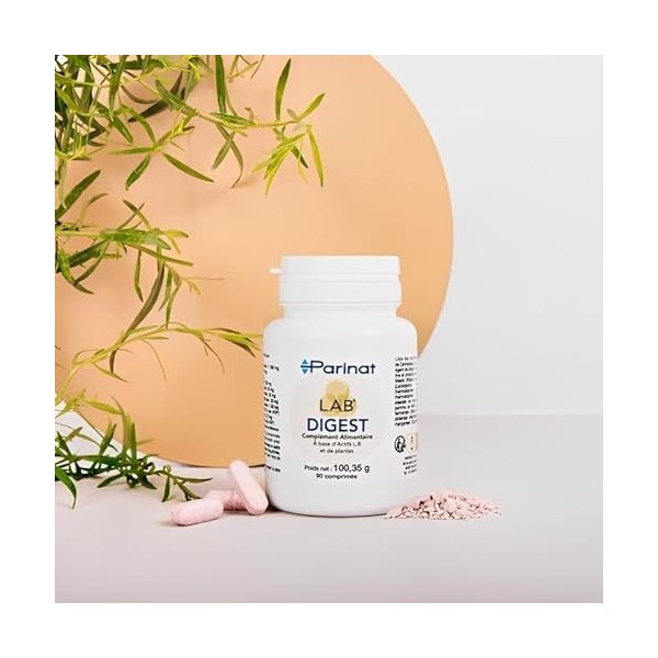 Parinat - Postbiotiques L.A.B Digest | Complément alimentaire Digestion | 90 comprimés