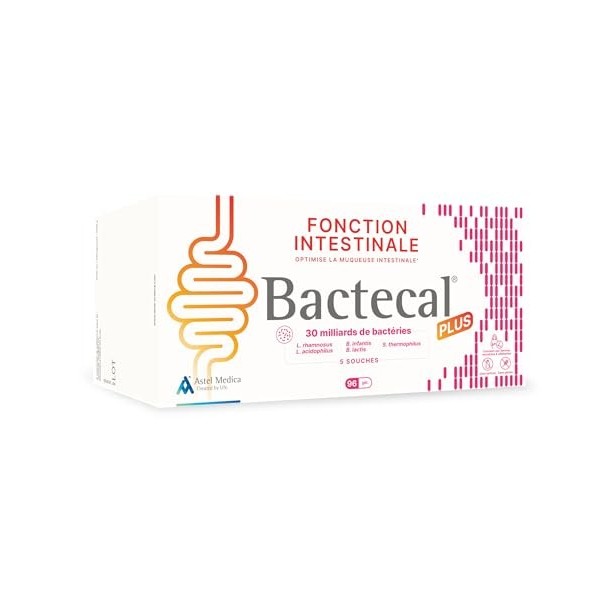 Bactecal Plus : Probiotiques pour le soutien Digestif et Immunitaire avec Restauration de la Flore Intestinale - Pour une San