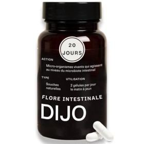 DIJO - Lindispensable Probiotique - Renforcement de la Flore Intestinale - 8 Souches de Bactéries & 28 Milliards dUFC - Gél