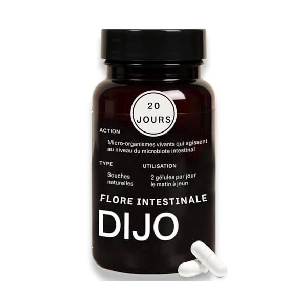 DIJO - Lindispensable Probiotique - Renforcement de la Flore Intestinale - 8 Souches de Bactéries & 28 Milliards dUFC - Gél