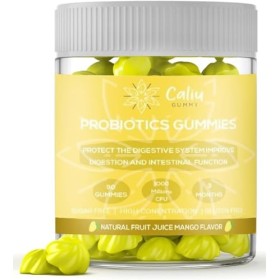 Gommes probiotiques | 90 gummies | 1000 millions de souches de Bacillus Coagulans par gome | 3 mois | Saveur Mangue | Flore i