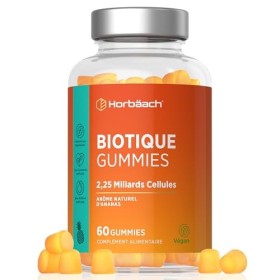 Biotique Flore Intestinale Gummies | 2,25 miliards Cellules | Multi-Souches : Lactobacillus Casei + Vitamines C, B3, B5, B6 |
