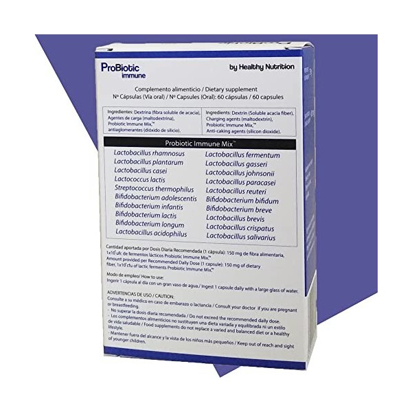 Probiotique Flore Intestinale. 100 milliards dUFC 20 souches probiotiques 60 gélules gastrorésistantes Lactobacillus gasseri