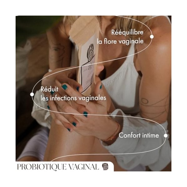 AJYFLORE Probiotique flore intime | Equilibre vaginal & anti infections | Lactobacillus, 3 souches | 60 gélules