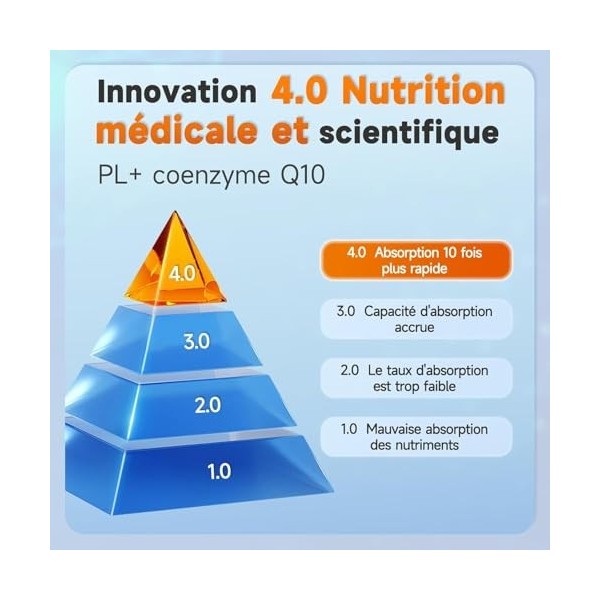 VIKpro Coq10 100 mg, Ferment de Levure Naturelle Q10 Gélules Suppléments Nutritionnels, CoQ10 à Haute Absorption, Antioxydant