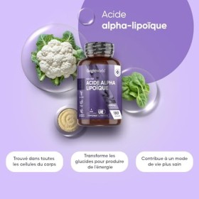 Acide Alpha-lipoïque 650 Mg - 180 Gelules Vegan - 100% Pur - Approvisionnement De 6 Mois - Alpha Lipoic Acid Pour Le Bien Etr