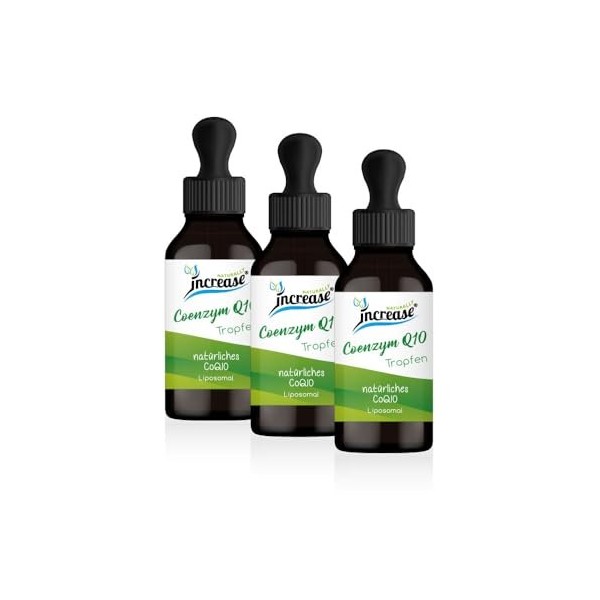 Prendre 3, chiffre 2 actions de coenzyme liposomale Q10 gouttes hautement dosées – 500 mg de coenzyme Q10 par jour 45 000 mg