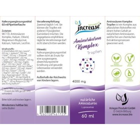 Complexe dacides aminés liposomaux en gouttes hautement dosé – 120 000 mg dacides aminés par paquet 4000 mg dacides aminé