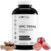 OPC Extrait de Pépins de RAISIN 700 mg. 240 gélules vegan pour 8 mois. LExtrait de Pépins de RAISIN contient 99% dOPC, une 