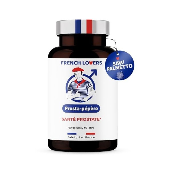 PROSTAPÉPÈRE Santé de la Prostate et Confort urinaire - Saw Palmetto, Prunier dAfrique, Ortie piquante, Extrait de Courge, Z