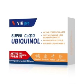 VIKpro Coenzyme Q10 100mg par Capsule，30 Capsules