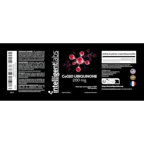 Intelligent Labs Capsules CoQ10 Ubiquinone 200 mg | 120 portions | Capsules faciles à avaler et très puissantes