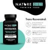 Nature Diet Resveratrol - 500 mg Trans-Resvératrol 98% - Extrait de Renouée du Japon - 60 Gélules Véganes - Soutien Antioxy