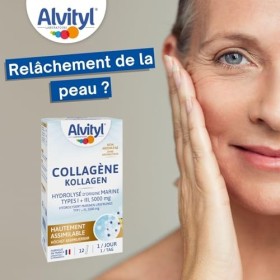 Alvityl Collagène - Hydrolysé d’origine marine - Type I & III - 5 000 mg - 12 sticks