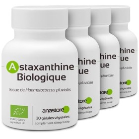 Astaxanthine biologique * 30 gélules végétales / 8 mg * Antioxydant naturel * Énergie + Santé oculaire + Soins de la peau * 