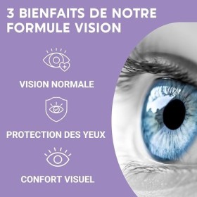 FORMULE VISION | Complément alimentaire pour les yeux | Myrtille, Safran, Lutéine, Zinc et Vitamines | Maintien dune vision 