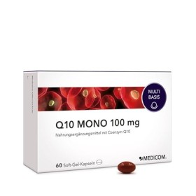 Medicom - Haute dose de Coenzyme Q10, Q10 Mono 100 mg, complément énergétique et système immunitaire, Q10 naturel en capsules