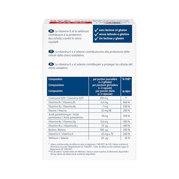 Doppelherz Coenzyme Q10 200 - soutient le métabolisme énergétique et contribue à la protection des cellules contre le stress 