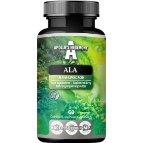 ALA Alpha Lipoic Acid 600 mg - 60 gélules végétaliennes - Optimise la gestion du glucose - Soutient la santé mitochondriale