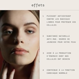 Coenzyme Q10 200mg | 120 gélules végétaliennes de CoQ10 100% pure pendant 4 mois | Premium Q10 naturellement fermenté | Energ