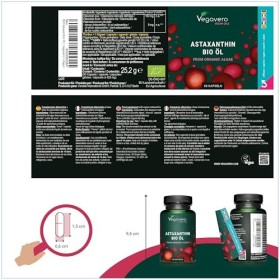 Astaxanthine BIO | Issue de 160 mg dHaematococcus Biologiques | Antioxydant 100% Naturel | Biodisponibilité Elevée | Vegan &
