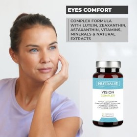 Vision Complex avec Lutéine + Astaxanthine + Zeaxanthine + Vitamines A C E - Pour Yeux - Complement Alimentaire Yeux avec Zin