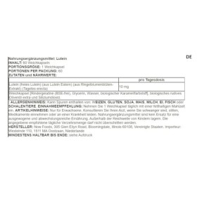 Now Foods - Lutein | 10mg pour la santé des yeux - 60 Softgels