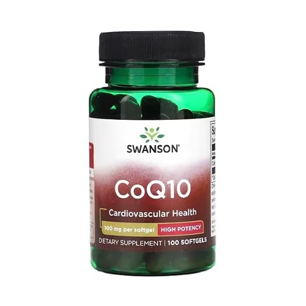 Swanson - CoQ10 - Coenzyme Q10 | Complément de haute qualité pour lénergie & le bien-être - 100 capsules