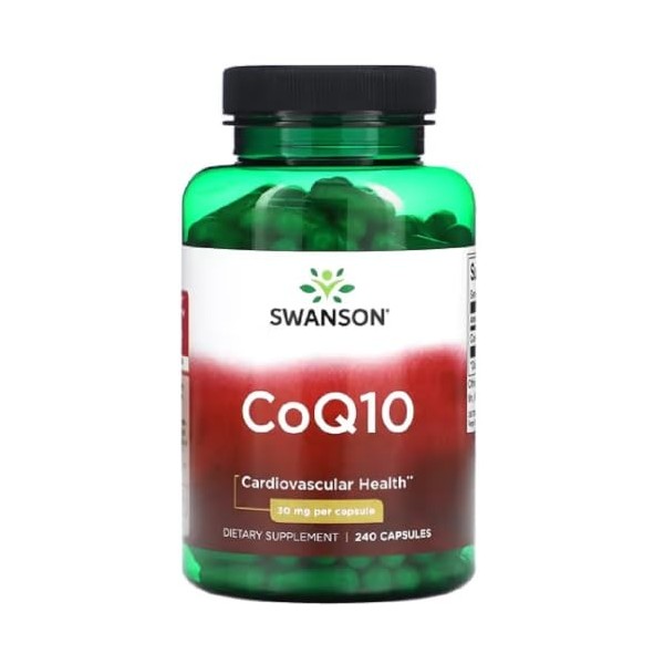 Swanson - CoQ10 - Coenzym Q10 | Soutien pour la santé cardiaque et le métabolisme énergétique - 240 capsules