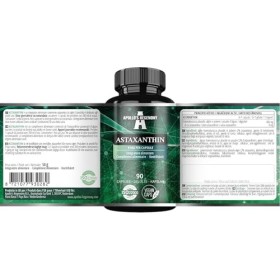 Astaxanthine 8 mg de la microalgue Haematococcus pluvialis - 90 gélules végétaliennes - 3 mois dapprovisionnement - Antioxyd