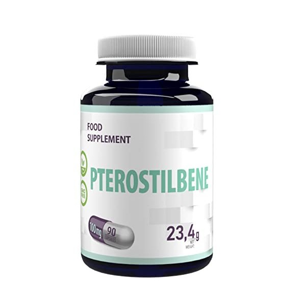 Ptérostilbène 100 mg 90 gélules végétaliennes, testées en laboratoire par des tiers, supplément haute résistance