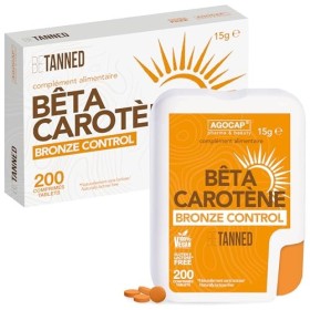 Complément alimentaire bronzage, Autobronzant, supplément bronzage, 200 micro cpr. bétacarotène et vitamine A. Stimule la pro