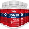 CoQ10 avec L-Glutathion 1000mg Gélules 6 Paquets - 100% Coenzyme Q10 Fermentée, Coenzyme Q10 Hautement Dosée, Antioxydant Co