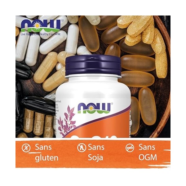 Now Foods, CoQ10 Coenzyme Q10 , 400mg, Hautement Dosé, 60 Capsules molles, Sans Gluten, Sans Soja, Sans OGM