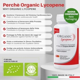 Organic Lycopene - Complément antioxydant au lycopène biologique certifié - Pack de 90 gélules