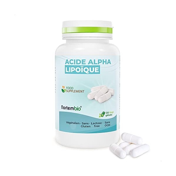 Nortembio Acide Alpha-Lipoïque - 100 Veggie Capsules - Complément Alimentaire - Booster du Système Immunitaire - Protection C