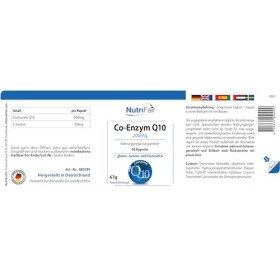 Co-Enzyme Q10 200mg - 90 Capsules - Hautement Dosé - 100% Végétalien - Production Allemande & Tests en Laboratoire - NutriFai