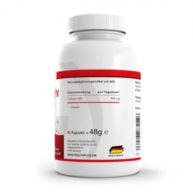 HEALTH+ COENZYM Q10 100 mg – 90 capsules, substrat énergétique du corps, capsules de coenzyme Q-10, complément alimentaire fa