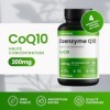 Coenzyme Q10 200 mg - 120 capsules CoQ10 100% pur, dosage élevé - Complément antioxydant Q10 Coenzyme pour le bien-être cardi