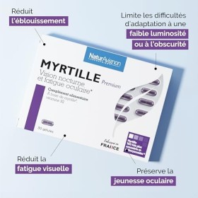 Laboratoire NaturAvignon Myrtille | Vision nocturne et fatigue oculaire | Efficacité scientifiquement prouvée | Hautement con