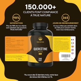 Quercetine - Antioxydant, Anti-Inflammatoire & Anti-Allergique - 240 Gélules de 500mg - Extrait de Fleur de Sophora du Japon 