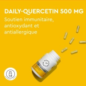 DAILY-QUERCETIN 30 Capsules Végétaliens - 500 mg, Soutien Immunitaire, Antioxydant et Antiallergique