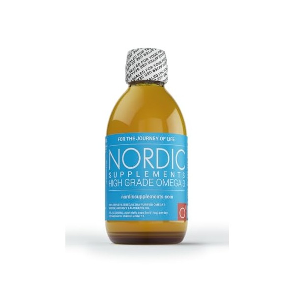 Nordic Supplements Huile de poisson oméga 3 haute résistance 200 ml