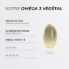 Omega 3 Vegan - CUURE - Huile dAlgues Marines - 45 Jours - Oméga 3 riches en DHA & EPA - 45 Gélules - Concentration, Vision,