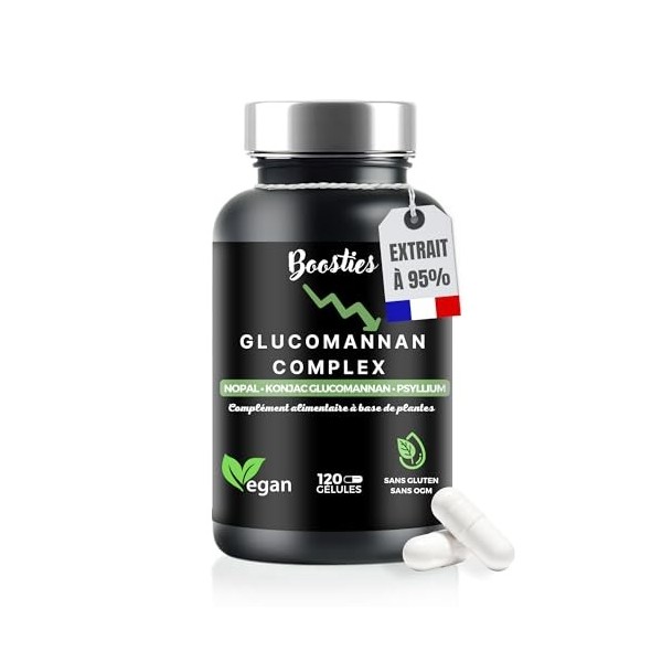 Coupe-faim extra fort – Gestion de poids – Contrôle glycémie – Konjac Glucomannan 95% , Nopal, Garcinia Cambogia, Psyllium, 