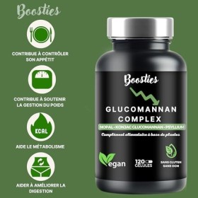 Coupe-faim extra fort – Gestion de poids – Contrôle glycémie – Konjac Glucomannan 95% , Nopal, Garcinia Cambogia, Psyllium, 