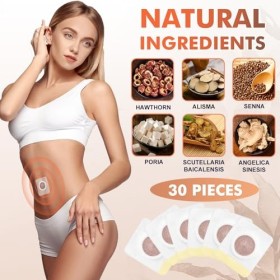Lot de 30 Patchs Minceur, Patchs Amincissants pour Perdre du Poids, Brûleur de Graisses Abdominales, Réduction de lAppétit e